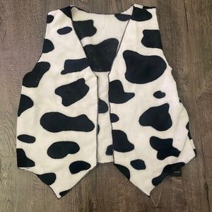 Kids Cow Print Vest